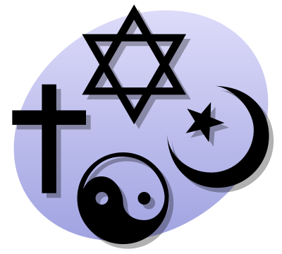 Religion - Symbolic religion representations around the world.