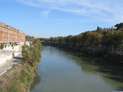 Rome - view from a bridge - View from one of many bridges on Tiber, Rome, Italy.