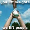 cheer - you lift weights we lift people!