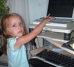 computer - baby and computer