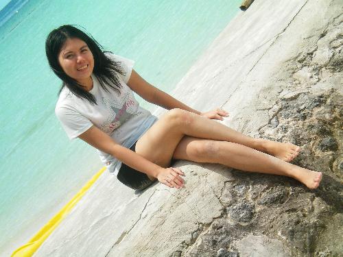 paradise island (davao ciyt) - me enjoying the sun.