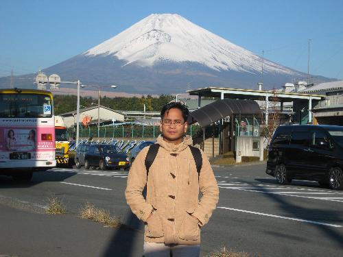 FUJI at my background - Mount FUJI is starting to have snow