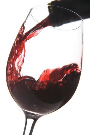 Red Wine - Red wine pour into a glass.