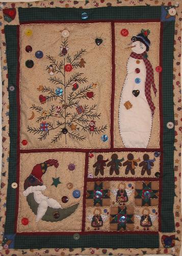 christmas wallhanging i made years ago - I am not responsible for the way it was hung on the wall, lol