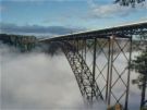 New River Gorge In WV - As the fog starts to lift out of the valley