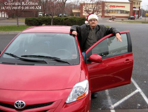 Me and my rental - I hate this small car.