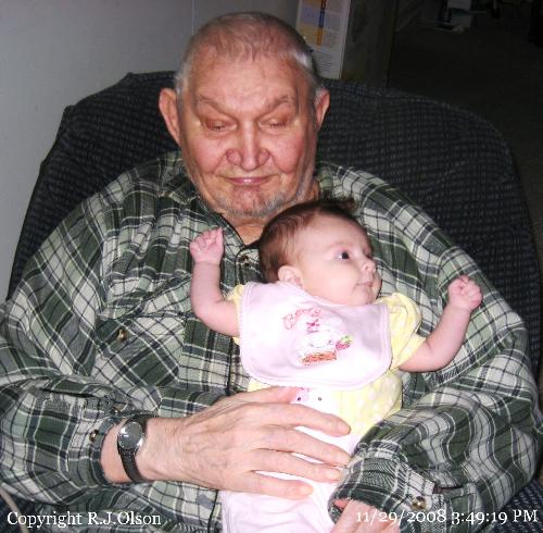 Dad and Savanna - My dad and my grand daughter Savanna. A treasureed photo.