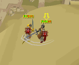 A funny snapshot of GS special att - I took a screenshot of my friend pwning me with his godsword in the duel arena and it looks UBER XD