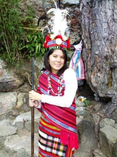 igorot at Philippines, Baguio City - dress-up igorot