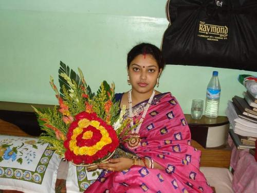 in a bridal saree... - with the heart..