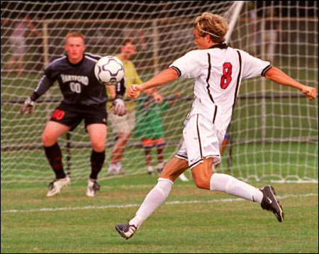 Football - Soccer goal attempt