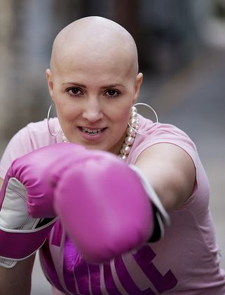 Battle With Cancer - Photo of a woman battling her way through cancer.