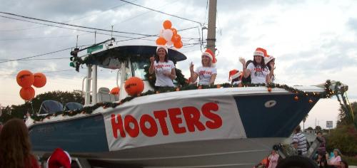 Hooters Float - One of the floats at our local parade