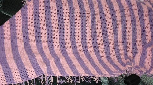A blanket I crocheted this year - I gave this blanket that I made to my mother in law for mother's day this year