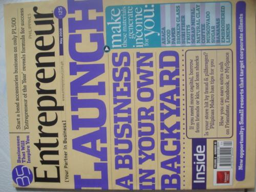 Entrepreneur Magazine - Title Cover - 'Launch Your Own Business In Your Own Backyard'