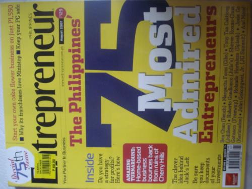 Entrepreneur Magazine - Title Cover - The Philippines Most Admired Entrepreneurs