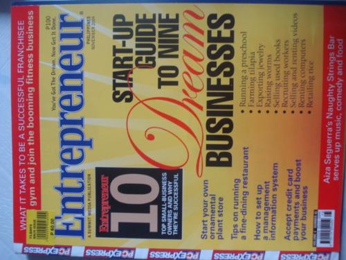 Entrepreneur Magazine - Title Cover - Start Up Guide To The Dream Businesses