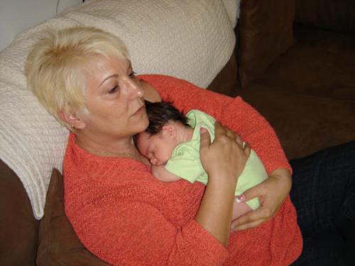 Me and My Perfect Grandson - The first time I held my new grandson, priceless!