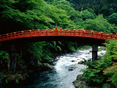 The Sacred Bridge - The Sacred Bridge-Daiya River-Nikko-Japan