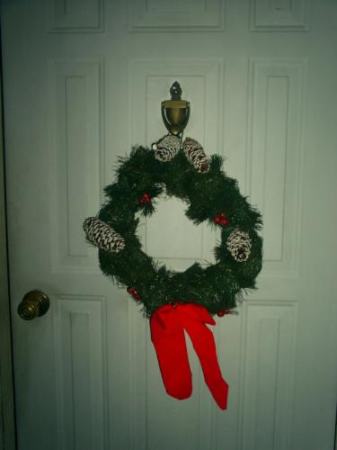 wreath - The wreath I made from remnants of tree.