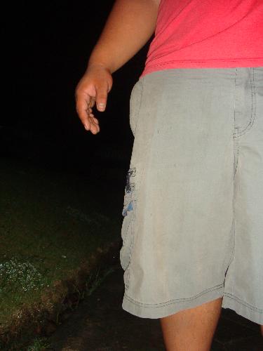 walking alone - this is my boyfriend's short. i took this photo last holloween at manila memorial park.
