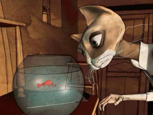 hungry cat  - cat and fish show down who will win
