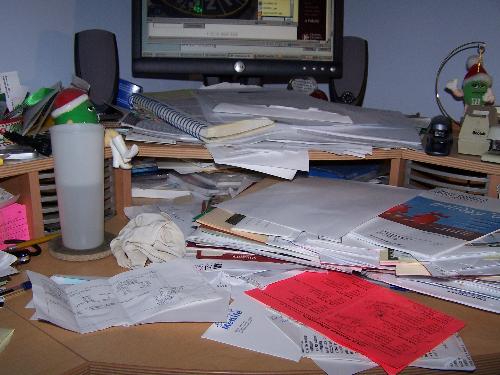 My desk - Yes, I can find anything in there very quickly - usually...