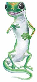 Geico Gecko - the little green spokes-lizard for insurance.