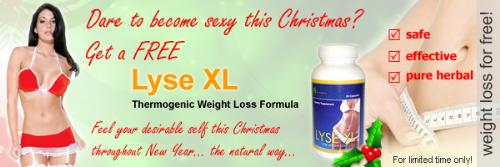 Free Weight Loss Diet Pills - get a free Lyse XL weight loss diet pills supplement this Christmas @ http://www.shopbotica.com