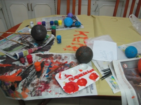 materials for the projects... - project not yet finished.... break time...