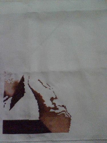 day 3 of my cross stitch project - This is the result of my new cross stitch project on day 3