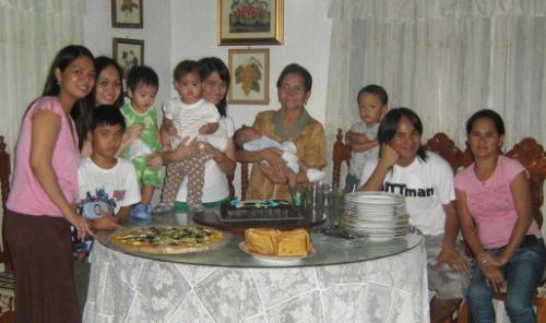 my baby's 1st month celebration - My husband and I invited just some of our close relatives. It was a very simple celebration.