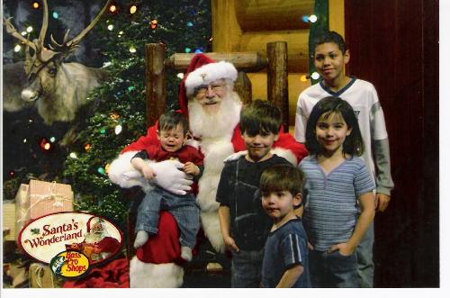 Santa - My kids visiting Santa