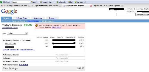 adsense income in one day from hubpages - this is the screen shot of my best income in adsense in 1 day , that too from hubpages.