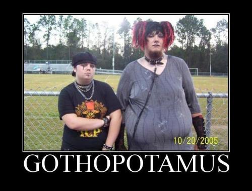 Gothopotamus! - You gotta hand it to them for their individuality I guess, but seriously???