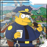 Chief Wiggum - Police man eating a sandwich - Chief Wiggum from Simpsons