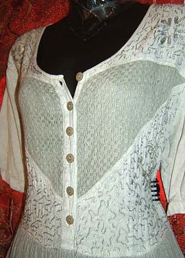Dress - This is a gray medieval dress - the top of it anyway.