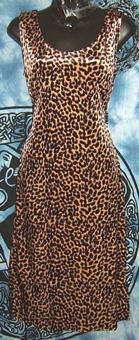 Leopard Dress - Sexy leopard velvet dress. Short with short sleeves.