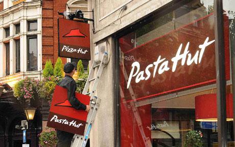 pasta hut...! - YEAH, PASTA HUT...! This is the new name of the most promissing hangout place for the youngsters. PIZZA HUT will changeits name to PASTA HUT in 30 select outlets in the UK as part of a Euro 100-million revamp after rebranding itself in canada earlier this year, in an attempt to attract new customers and to move more upmarket.    My question to the youth and the experts is that; will this work on their part as a succesful investment on thier rebranding, which had already become the worlds known brand name...?