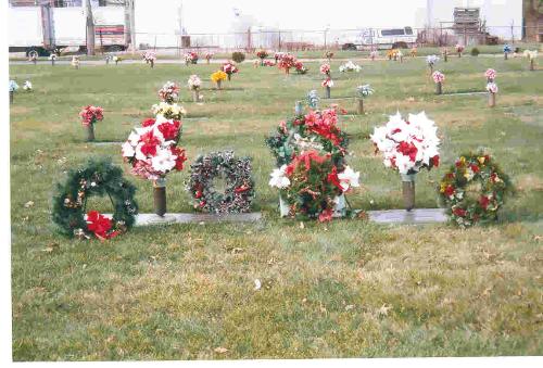 My Mother & Brother's Graves, Christmas Decoration - My Mother's & my Brother's graves, My Mom passed away in 1997, My Brother in 1995