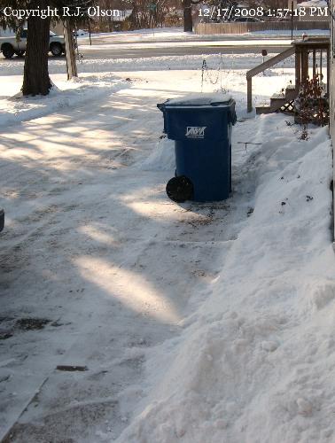 My driveway at this day. - A very snowy Minnesotan December.