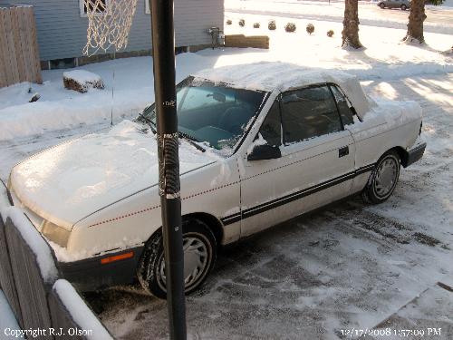 Daughters car - Left at my house for their trip to Duluth this past Saturday/Sunday. Daughters car - Left at my house for their trip to Duluth this past Saturday/Sunday.
