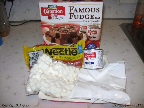 Carnation Famous Fudge - All in one box and simple to make.