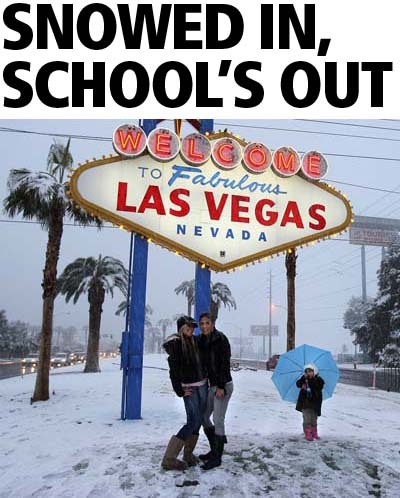Snow In Las Vegas - here's a snow picture taken from 'The Las Vegas Review Journal' our local newspaper.