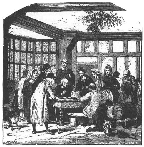 Christmas Dinner - A Picture of servants eating Christmas dinner. Picture is from the Project Gutenberg and the book it came along with is in the public domain. 