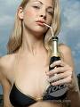 Drinking Straw - This girl must have lots of air in her stomach by now.