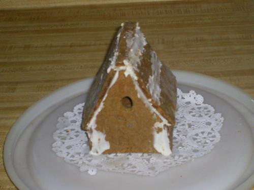 gingerbread house - The very beginning of making the gingerbread house..