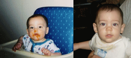 Baby picture - Are these pics of the same baby, or 2 different ones?