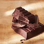 chocolate - photo of Fragments of chocolates