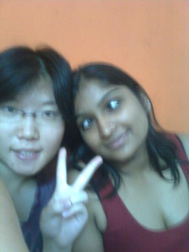 This is also my roomate,so funny isn't it? - Please look at her eyes! A little scared! Her name is veena an indian dual-citizen!